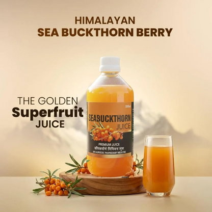 Pure Sea Buckthorn Juice - Organic Super Antioxidant with Omega 3, 6, 7 & 9 - Fssai Approved